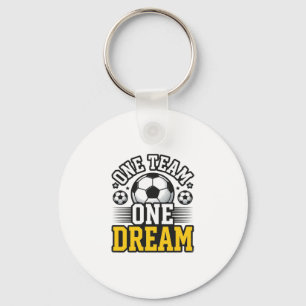 Llavero Diseño de camiseta de fútbol Vintage One Team One