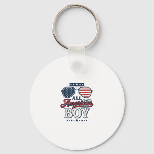 Llavero Diseño de camiseta de gafas de sol patrióticas par