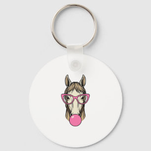 Llavero Diseño de camiseta de gafas rosadas de chicle de c