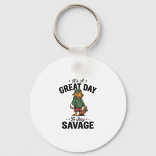 Llavero Diseño de camiseta de grabado vintage de perro sal