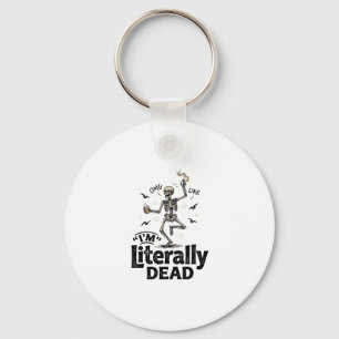 Llavero Diseño de camiseta de humor de esqueleto vintage l