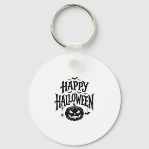Llavero Diseño de camiseta de murciélago de calabaza feliz