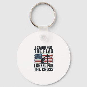 Llavero Diseño de camiseta de pie para la bandera arrodíll