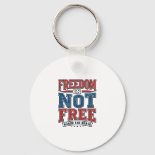 Llavero Diseño de camiseta de veterano patriota Libertad N