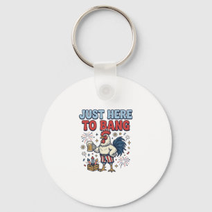Llavero Diseño de camiseta divertida de fuegos artificiale