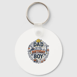 Llavero Diseño de camiseta Papá de la construcción del chi