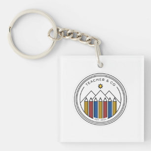 Llavero Diseño de Camiseta para Maestros - Regreso a la Es