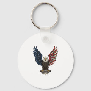 Llavero Diseño de camiseta vectorial de águila patriótica