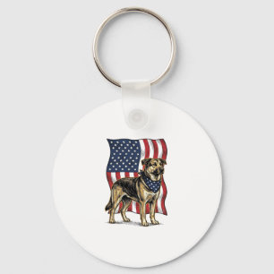 Llavero Diseño de camiseta vectorial de bandera de perro p