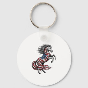 Llavero Diseño de camiseta vectorial de caballo encabritad