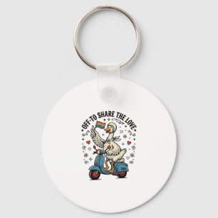 Llavero Diseño de camiseta vintage de amor de scooter de g