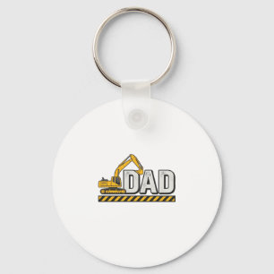 Llavero Diseño de camiseta vintage de excavadora para papá