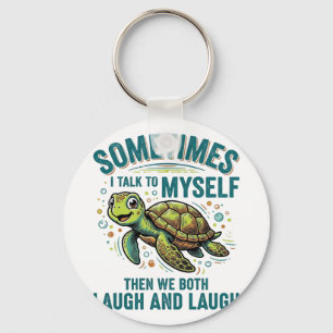 Llavero Diseño de camiseta vintage de tortuga divertida ha