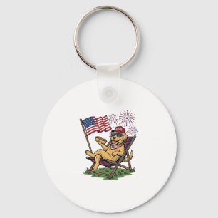 Llavero Diseño de camiseta vintage patriótica de gatos USA