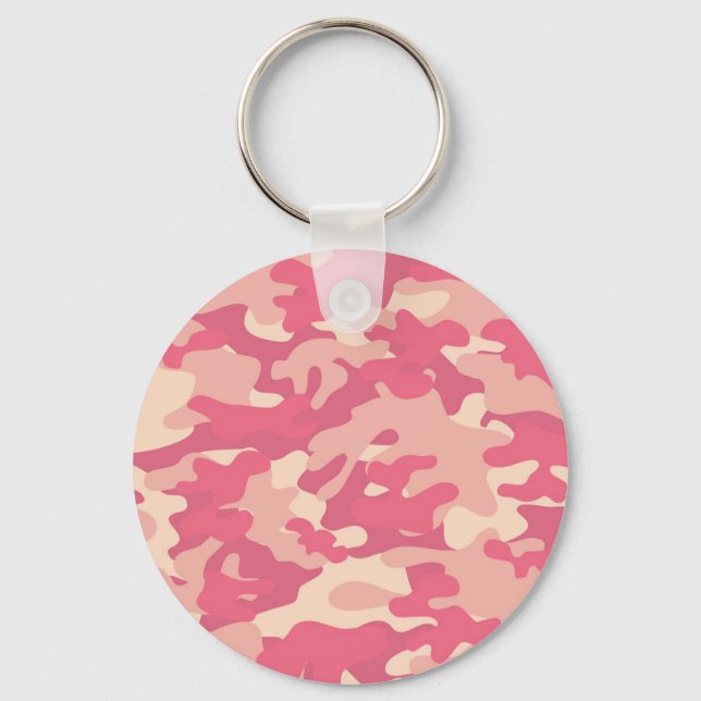 Llavero Diseño de camo rosa (Anverso)