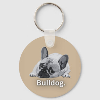Llavero Diseño de Cara Fuerte de Bulldog