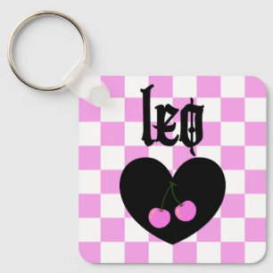 Llavero Diseño de cerezo a cuadros de bajo costo de la est