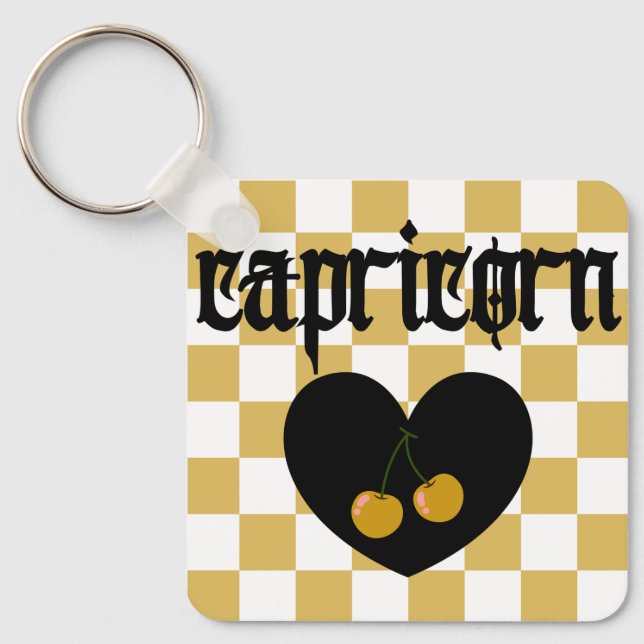 Llavero Diseño de cerezo bajo control estético gótico de C (Anverso)