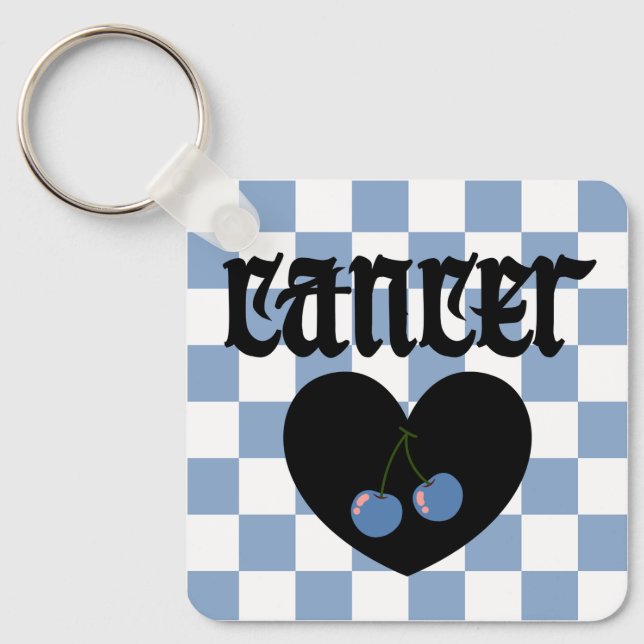 Llavero Diseño de cerezo controlado por estética gótica de (Anverso)