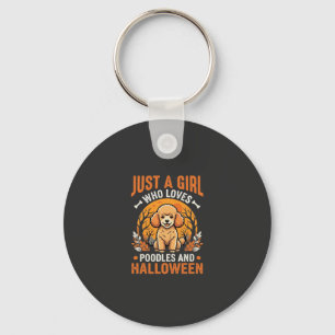Llavero Diseño de chica amante de perros caniches de Hallo