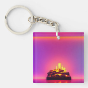 Llavero Diseño de chimenea rosa