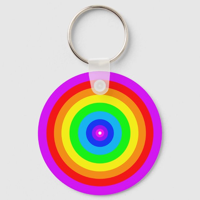 Llavero Diseño de círculo arco iris-40686 (Anverso)