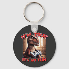 Llavero Diseño de cita de jugador de T-Rex divertido