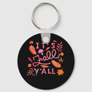 Llavero Diseño de cita otoñal con letras a mano 'Es Otoño