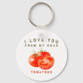 Llavero Diseño de citas de tomate de cosecha -