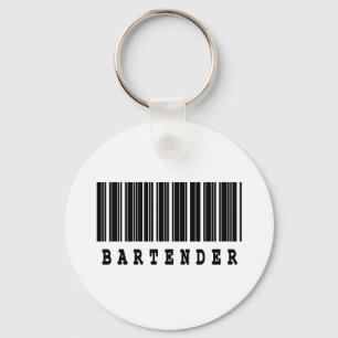 Llavero diseño de código de barras de barman