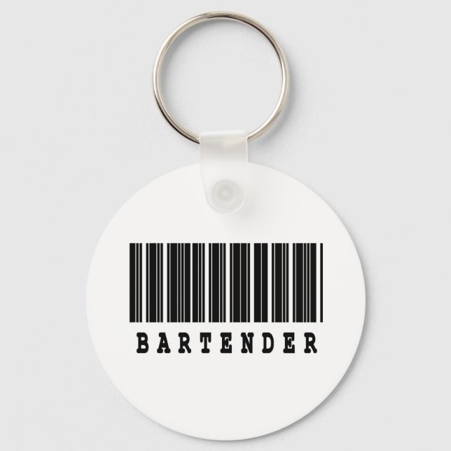 Llavero diseño de código de barras de barman (Anverso)