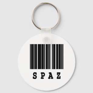 Llavero diseño de código de barras de spaz
