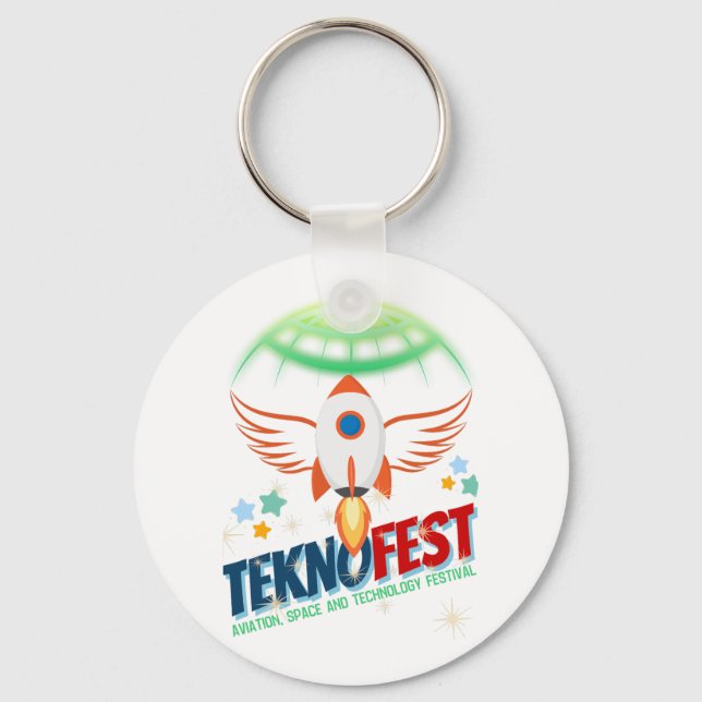 Llavero Diseño de cohetes TEKNOFEST - Aviación y tecnologí (Anverso)