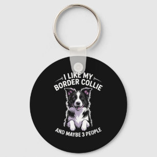 Llavero Diseño De Collie Fronteriza Para Hombres Mujeres N