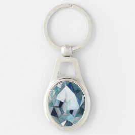Llavero Diseño de color gris azul para el corte de diamant