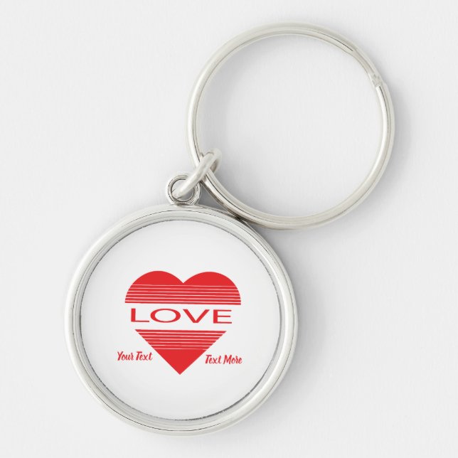 Llavero Diseño de concepto de amor y romance con elementos (Frente)