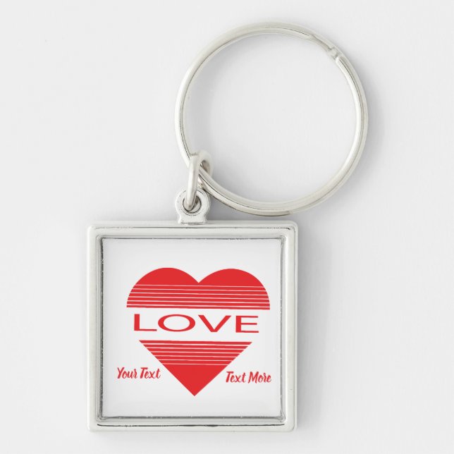 Llavero Diseño de concepto de amor y romance con elementos (Frente)