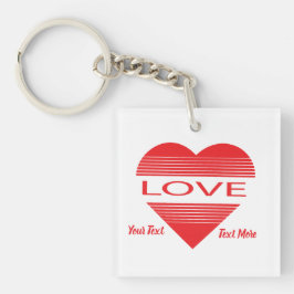 Llavero Diseño de concepto de amor y romance con elementos