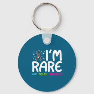 Llavero Diseño de conciencia de enfermedad rara rara super