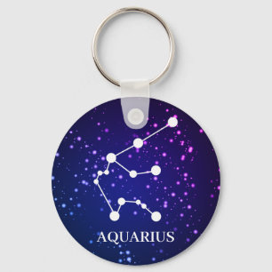 Llavero Diseño de constelación Aquarius Zodiac