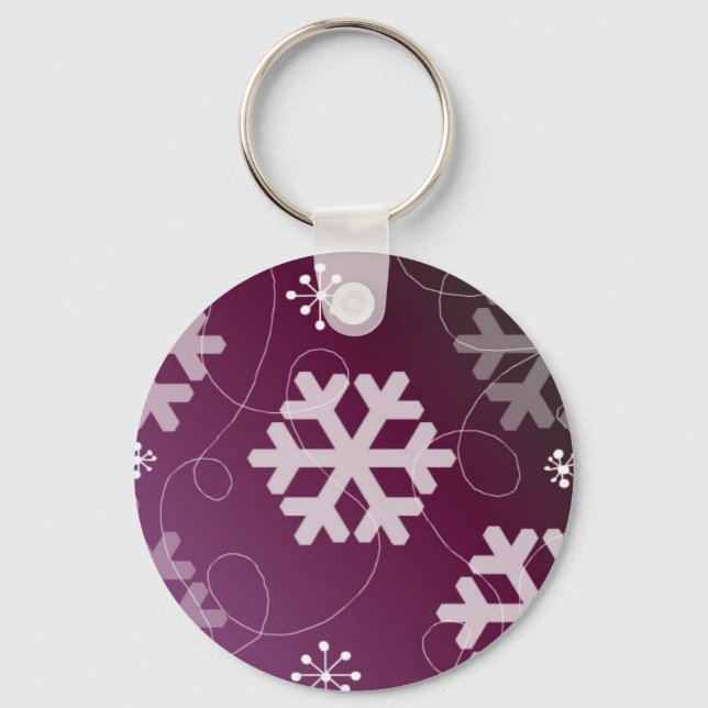 Llavero Diseño de copo de nieve (Anverso)