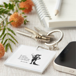 Llavero Diseño de cotización de estilo glam personalizado