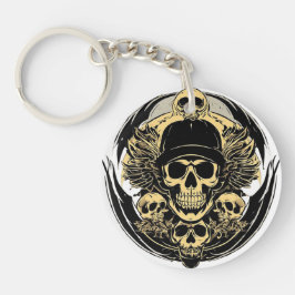 Llavero Diseño de cráneo intrincado