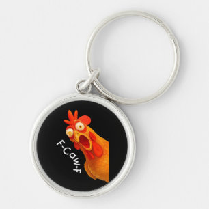 Llavero Diseño de cuervo F Caw F con humor gótico divertid