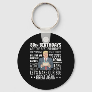 Llavero Diseño de cumpleaños 80 - Cumpleaños con cita dive