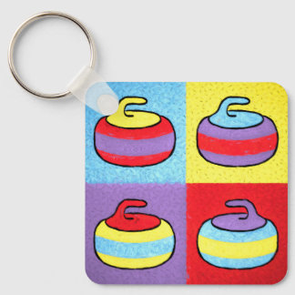 Llavero Diseño de Curling Pop Art