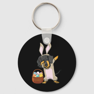 Llavero Diseño de Dabbing Easter Bunny Dachshund Doxie Chi