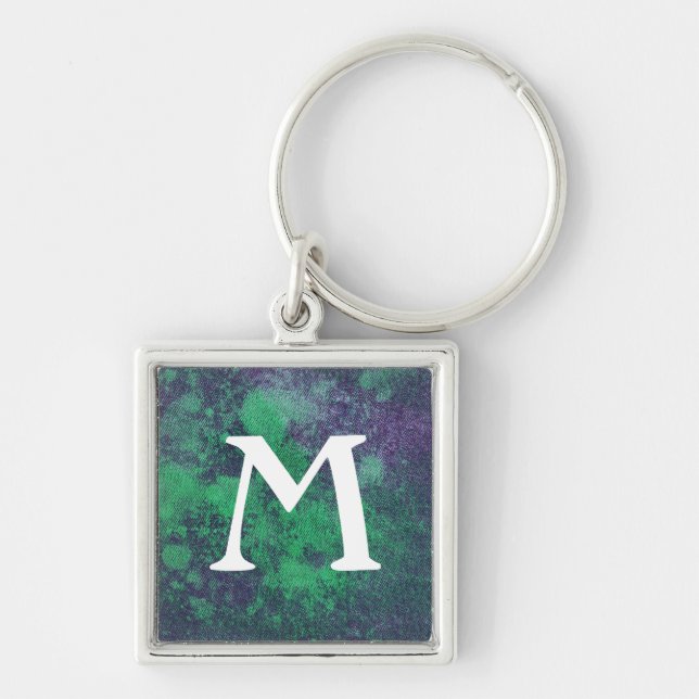 Llavero Diseño de Denim Lavado #2 en Emporio Moffa (Frente)