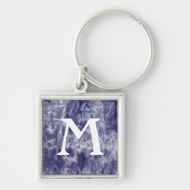 Llavero Diseño de denim lavado #6 en Emporio Moffa (Frente)