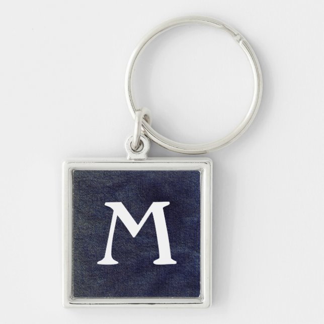 Llavero Diseño de denim lavado #7 en Emporio Moffa (Frente)